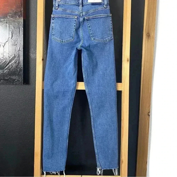 REDONE Jeans 90s High Rise Straight Crop 70s As F**CK REVOLVE Raw Hem - Picture 5 of 16